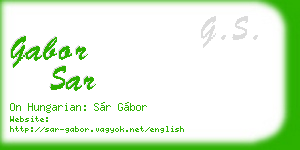 gabor sar business card